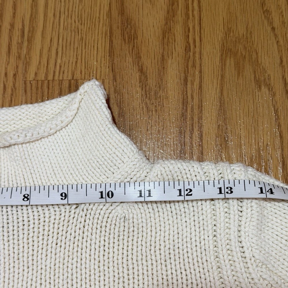 J Crew Always Sweater Womens White Mock Neck Knit Pullover Cotton XXS - Picture 8 of 10